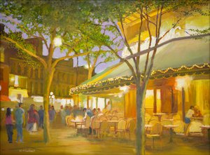 Paris på våren (olja ombord)
