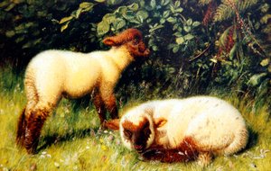 Får, ca 1860 (olja ombord)