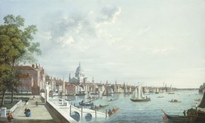 Themsen från Somerset House, tittar nedströms av William James