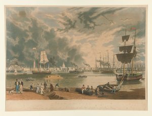 New Orleans, taget från motsatt sida en bit ovanför mitten eller Picayune Ferry av William James Bennett