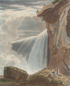 Niagarafallen från Under Table Rock, 1829. av William James Bennett