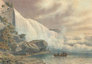 Niagarafallen från den amerikanska sidan, publicerad 1840.