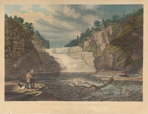 Utsikt över High Falls of Trenton: West Canada Creek, N.Y. av William James Bennett