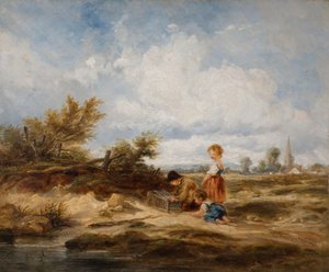 Hampstead Heath - Fågelfällan, 1845. av William James Muller