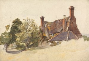 Studie av en stuga vid en gränd av William James Muller