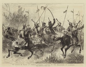 Prinsen av Wales på Jummoo, ladda! Lancers av Maharajah of Cashmere