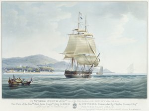 Ostindiska kompaniets fartyg "Lord Lowther", under befäl av Charles Steward, lämnar hamnen på ön Prince of Wales