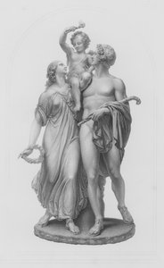 The Triumph of Love, graverad av W Roffe från gruppen i marmor av P Mac Dowell, RA (gravyr)