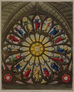 Det norra fönstret, tavla D från "Westminster Abbey", graverad av Frederick Christian Lewis (1779-1856) utgiven av Rudolph Ackermann (1764-1834) 1812 (akvatint) av William Johnstone White