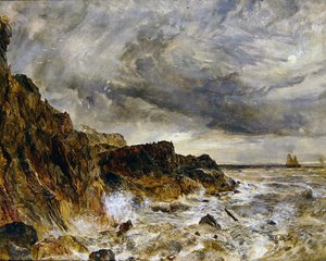 Llanddwyn Rocks (olja på duk)