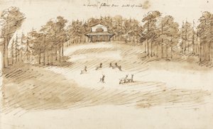 Deer Park (penna och bläck med tvätt på papper)