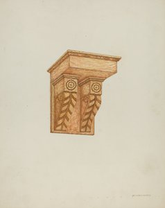 Arkitektonisk detalj (väggfästen) av William Kieckhofel