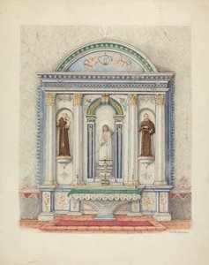Sidoaltare, San Luis Rey Mission, 1941. av William Kieckhofel