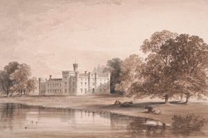 Chiddingstone Place, utsikt från sjön av William Knight