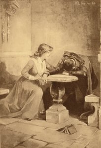 Dorothea hittar sin man i trädgården (gravyr)