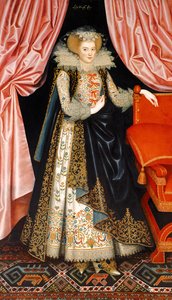Troligen Elizabeth Cary, född Tanfield, ca 1615 (olja på duk) av William Larkin
