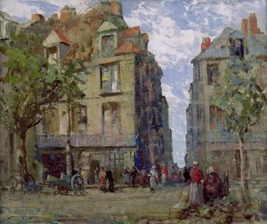 A View in Dieppe (olja på duk) av William Lee Hankey