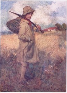 En tid det fanns, innan Englands sorg började, när varje trädkrona behöll sin man (färg litho) av William Lee Hankey