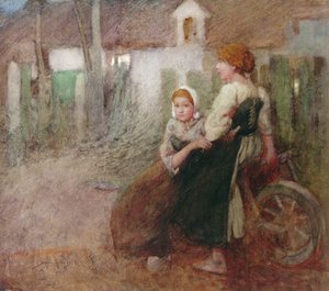 Kvällsljus (akvarell på papper) av William Lee Hankey