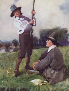 Illustration för Compleat Angler av Izaak Walton (Color Litho) av William Lee Hankey