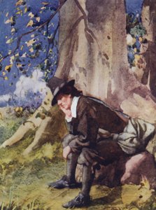 Illustration för The Compleat Angler av Izaak Walton (färg litho) av William Lee Hankey