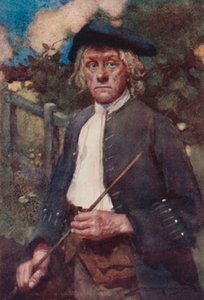 Illustration för The Deserted Village av Oliver Goldsmith (färg litho) av William Lee Hankey