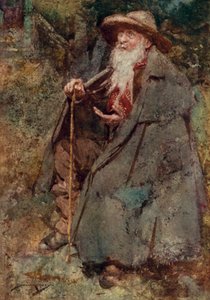 Illustration för The Deserted Village av Oliver Goldsmith (färg litho) av William Lee Hankey