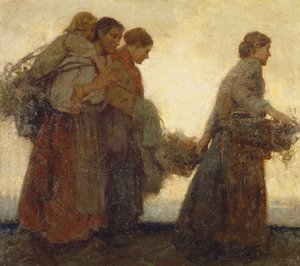 På dykarna, c.1910 (olja på duk) av William Lee Hankey