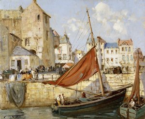 Hamnen, Honfleur av William Lee Hankey