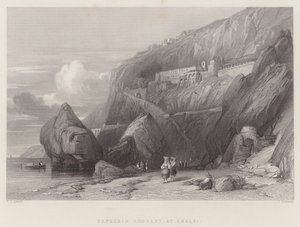 Kapucinerklostret i Amalfi (gravyr) av William Leighton Leitch