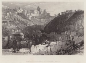 Castro Giovanni, den antika Enna (gravyr) av William Leighton Leitch