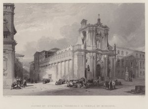 Duomo of Syracuse, tidigare ett Minervas tempel (gravyr)