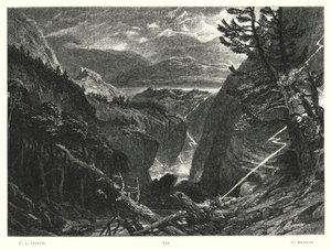 Lord Byrons barn Harold, Canto III, Strof 96 (gravyr) av William Leighton Leitch