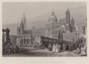 Katedralen (Madre Chiesa) i Palermo (gravyr) av William Leighton Leitch