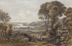 Utsikt över Clyde ovanför Erskine Ferry (chromolitho)
