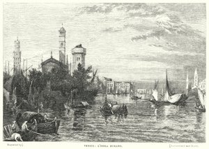 Venedig, Burano Island (gravyr)