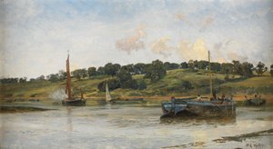 Pråmar på Medway, 1977