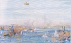 Bombning av Narrows, 18 mars 1915, från Cassells History of the British People utgiven av Waverley Book Company Limited, ca 1940.
