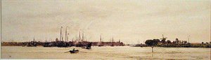 Dordrecht (akvarell på papper) av William Lionel Wyllie