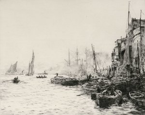 Old Limehouse av William Lionel Wyllie