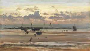 Portel Fisher Folk, 1875 (olja på papper på panel)