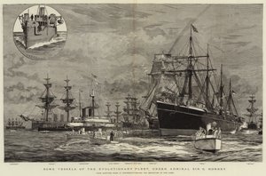 Några fartyg i den evolutionära flottan under amiral Sir G Hornby