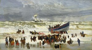 Sjösättningen av livbåten