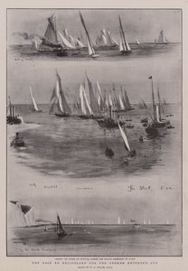 Race to Helgoland för den tyska kejsarcupen av William Lionel Wyllie