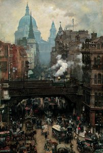 St. Paul"s och Ludgate Hill, ca 1887