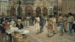 Markusplatsen, Venedig, 1883. av William Logsdail