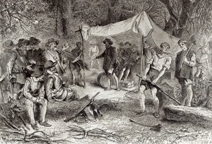 Den första dagen i Jamestown, 14 maj 1607, från 