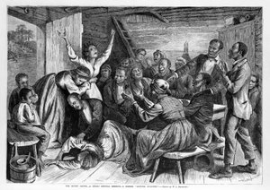 The Sunny South - ett väckelsemöte - en sökare som "får religion", pub. 1873