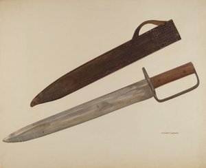 Grävkniv och slida, ca. 1941.