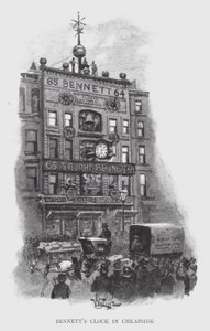 Bennetts klocka i Cheapside (litho) av William Luker